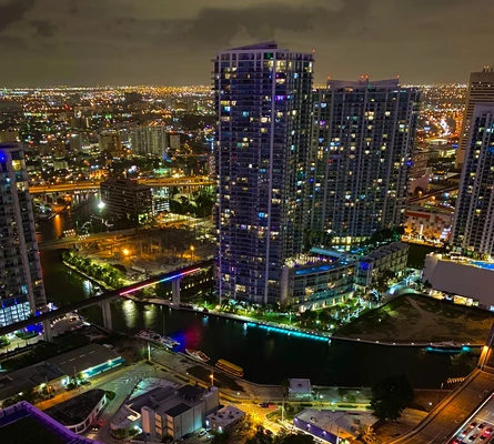 Brickell and Downtown Miami skyline