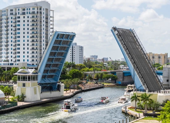 Downtown Miami drawbridge skyline