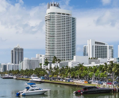 Miami Beach waterfront skyline