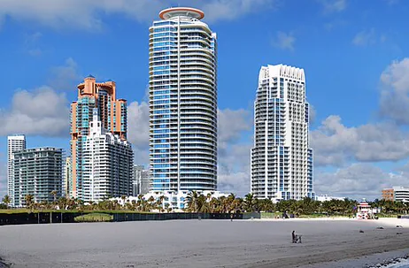 Miami Beach shoreline and skyline